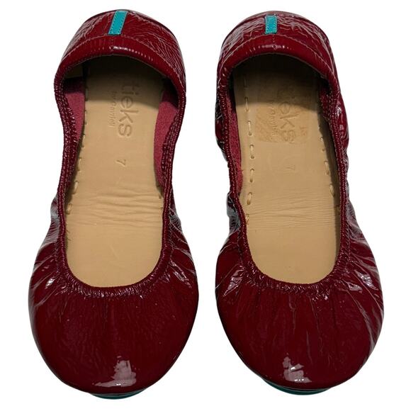 Tieks by Gavrieli RUBY RED PATENT 100% Leather Ballet Flats Shoes Size 7 $220 - Picture 3 of 14